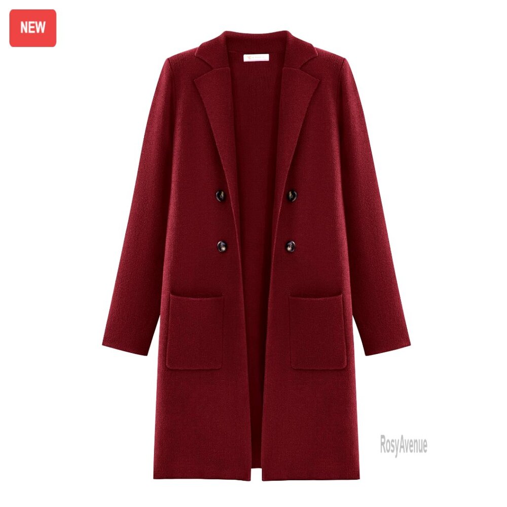 Oversized Open Front Cardigan Sweater Elegant Business Casual Long Coatigan